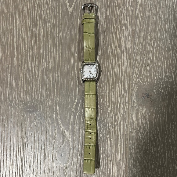 FOSSIL women's watch with green leather strap - Picture 3 of 5